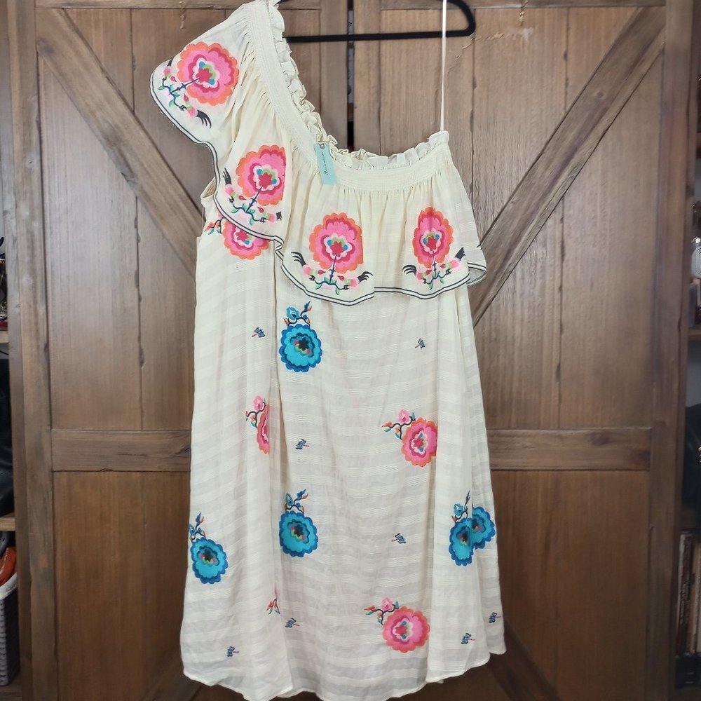 NOT FOR SALE Plenty by Tracy Reese Ivory embroidered dress 3x Anthropologie